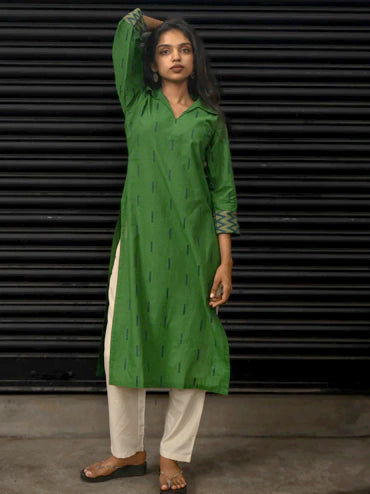 Green Handloom Kurti